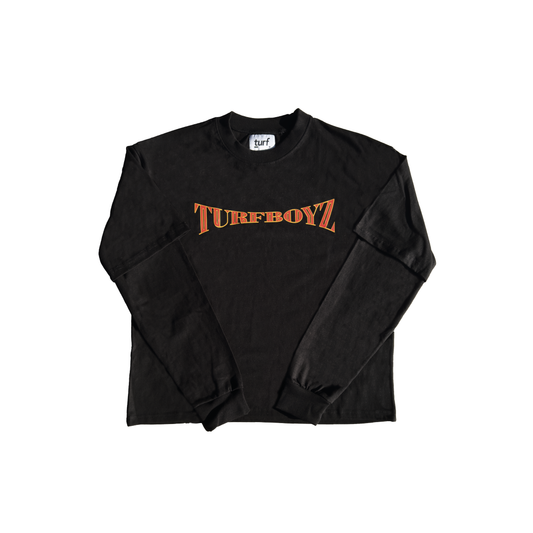 TURFBOYZ LAYERED BLACK LONGSLEEVE