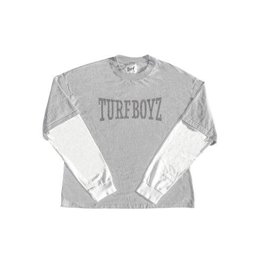 TURFBOYZ LAYERED GREY LONGSLEEVE